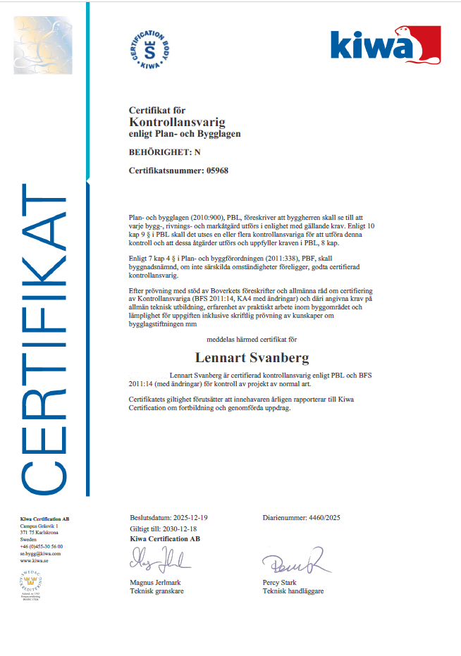 certifikat kontrollansvarig